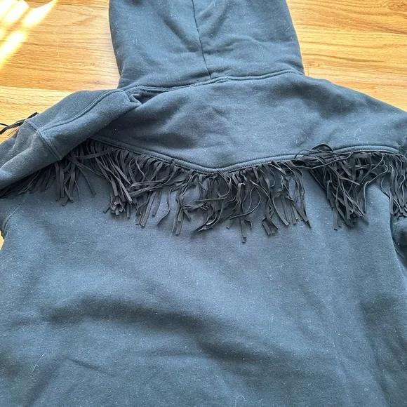 Ralph Lauren suede fringe hoodie - Picture 4 of 6